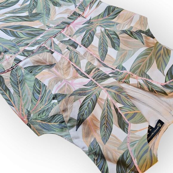 Brooks Brothers Green Tropical Floral Shift Dress 10 - Picture 5 of 11